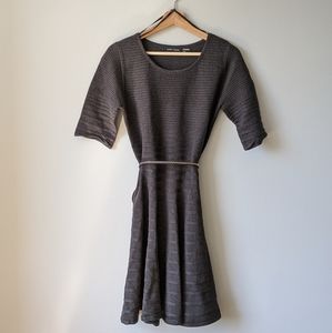 Charcoal Gray A-Line Dress - M